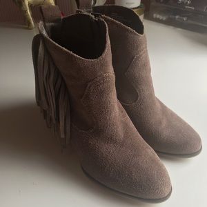 Heeled Fringe Booties